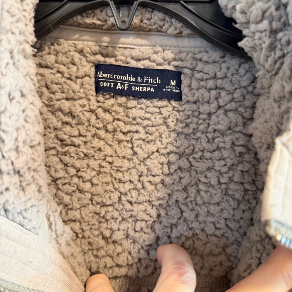 Abercrombie & Fitch Soft Sherpa Jacket - Cream - Picture 4 of 7